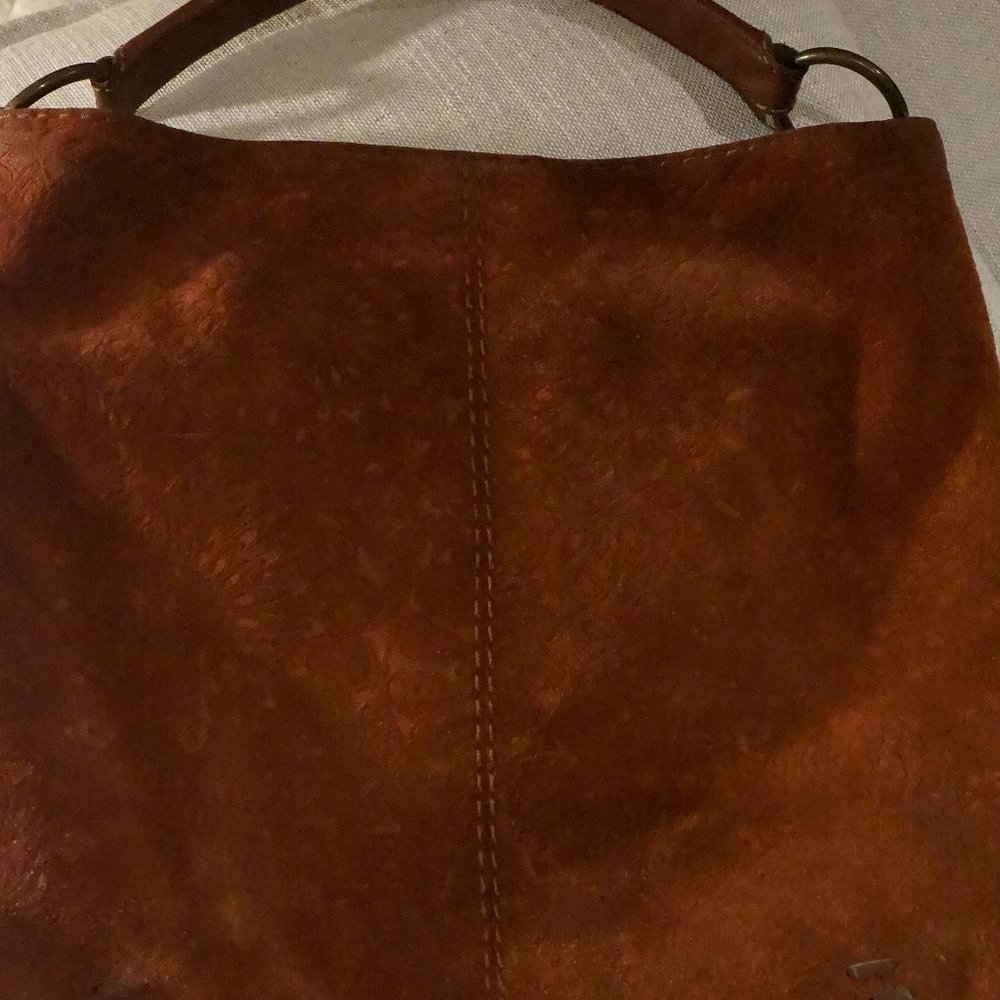 Lucky Brand large suede hobo bag